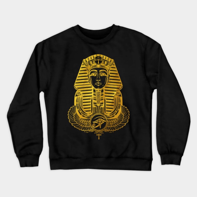 Tutankhamun Golden Crewneck Sweatshirt by DISOBEY